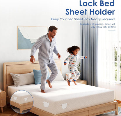 Patented Bed Sheet Holders ABS Lock System for Fitted Sheets Secure Clips | Patented Lock Design, 168 Anti-Slip Points, Reinforced ABS Material, One-Time Installation, Fits All Mattress Sizes