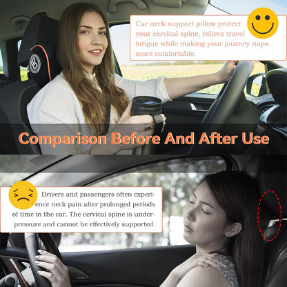 SPRFUFLY Make Relaxing Car Headrest Pillow, Car Neck Pillow for Driving