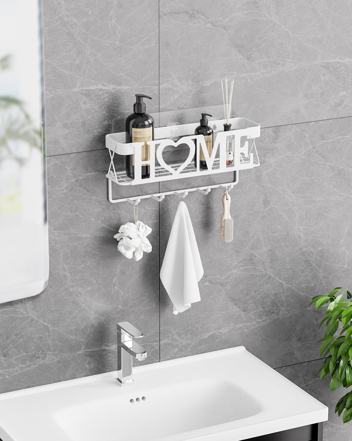 Key Holder for Wall - Key Rack with 5 Key Hooks, 11.02" L×2.75" W×4.92" H, Key and Mail Organizer Wall Mount with Mesh Basket, Key Hanger for Wall, Entryway, Home Decor(Matte Black)