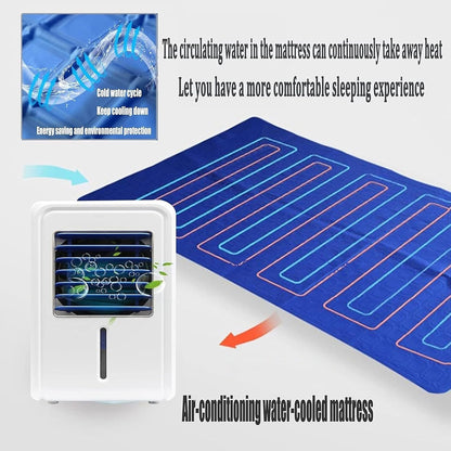 1.6 * 0.7/1.4M Bed Cooling System for Night Sweats with 4 Speed Air Cooler Fan,Water Bed Cooler Ideal for Hot Sleepers (1.6 * 0.7M)