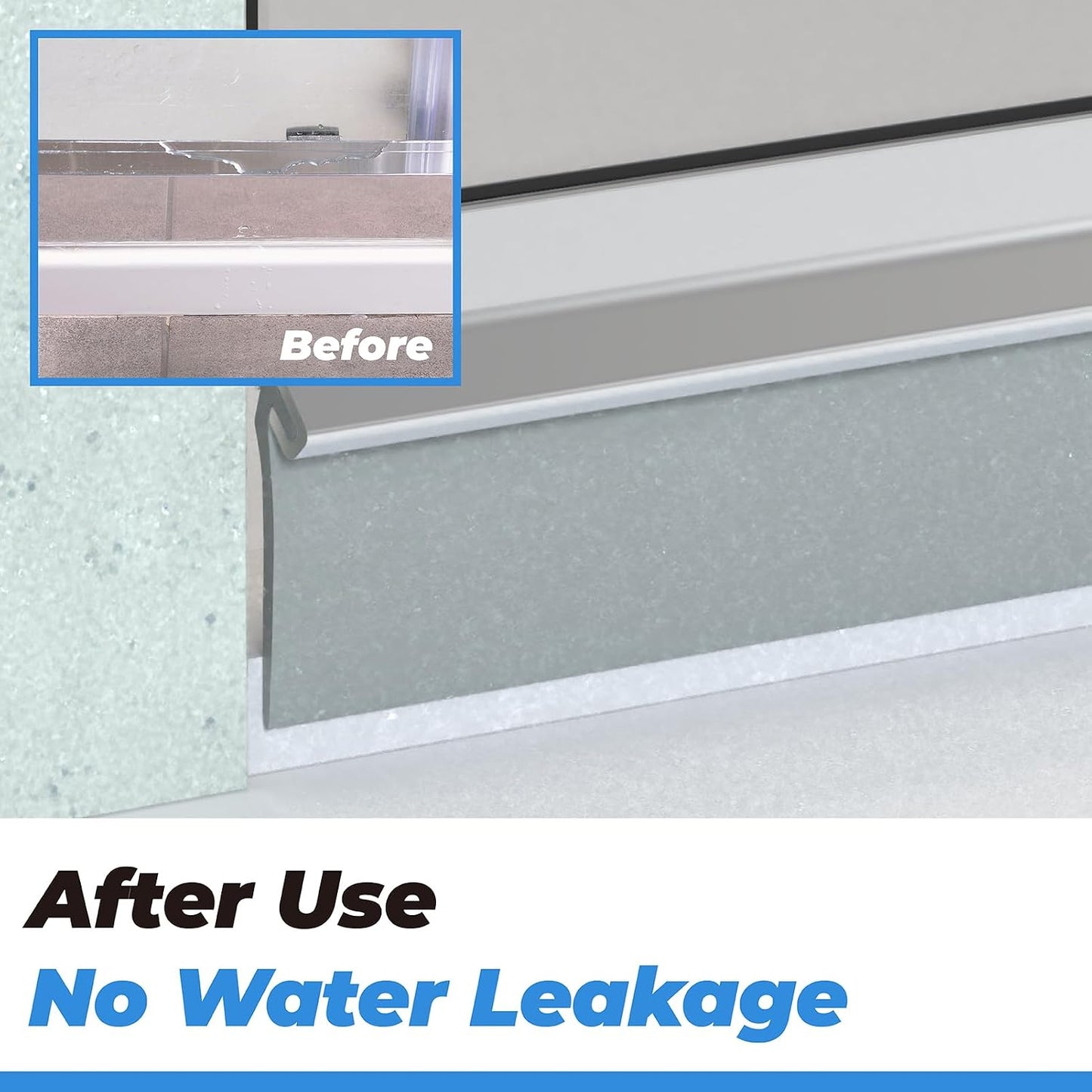 PalpitateC Shower Door T Drip Sweep Angled Gray Vinyl Framed Sweep fit for in Swing or Out Swing Doors Shower Door Bottom Sweep for Frameless Shower Door Seal 36" Long