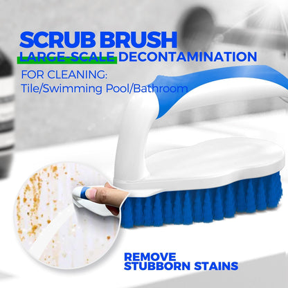 Holikme 7 Pack Cleaning Brush Scrub Brush Kitchen Brush for Floor,Green | Deep Cleaning Brush Set, Scrub Pads with Scraper Tip for Pool Walls, Bathroom, Grout, Floor, Bike, Tub, Shower