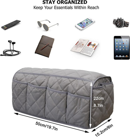 Armchair Caddy,Non Slip Recliner Organizer,Waterproof Sofa Armrest Organizer, Remote Control Holder for Recliner.Chair Arm Organizer with 14 Pockets for TV Remote, Phone, Magazine