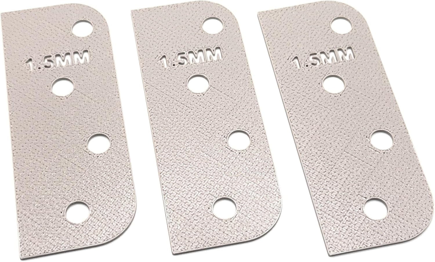 Door Hinge Shims (Set of 3) Hinge Spacer for Interior and Exterior Door Alignment - for 3.5", 4" and 4.5" Standard Hinges (3mm Thick, White, 3.5-inch)