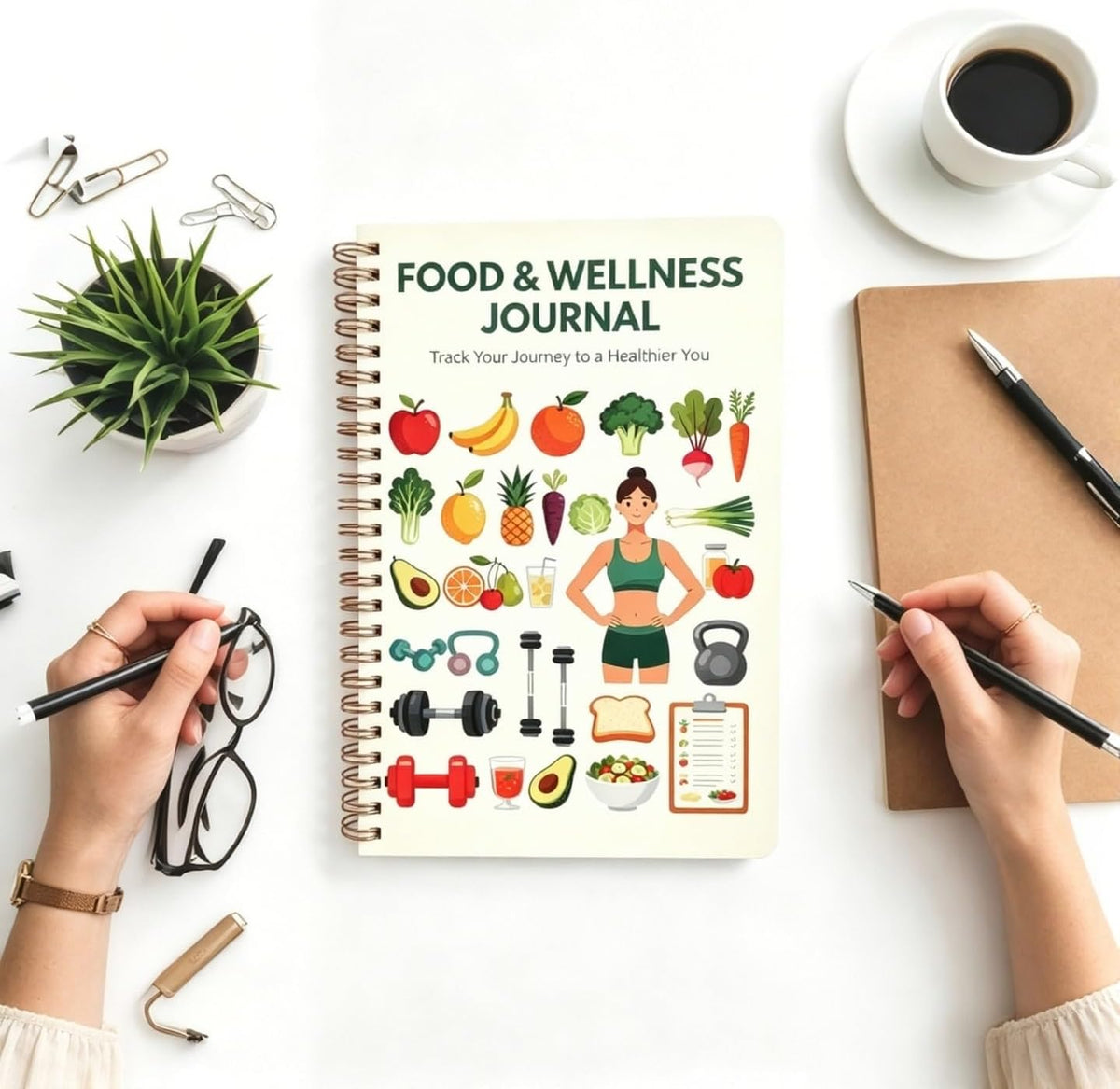 Kerixi Food and Exercise Journal for Tracking Meals, Nutrition, and Weight Loss