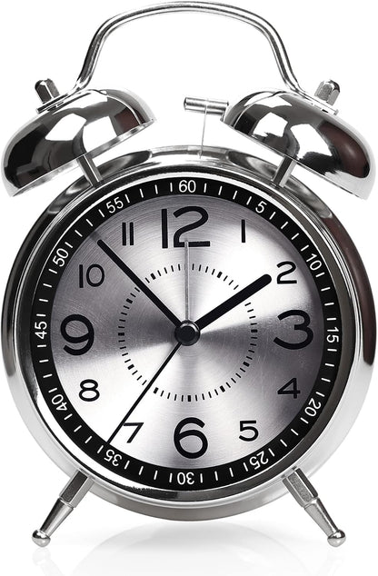 AYRELY® Super Loud Alarm Clock for Heavy Sleepers, 4.5 Inch Twin Bell Retro