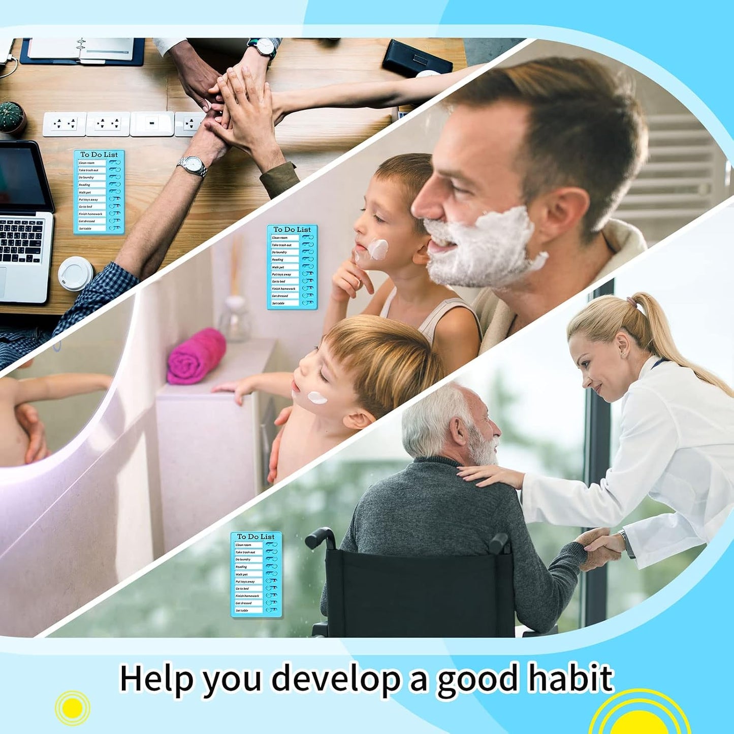 Chore Chart To Do List Adhd Tools for Kids and Adults Sliding Morning Routine Chart for Kids Detachable RV Checklist Board Reusable My Chores Checklist Task Board