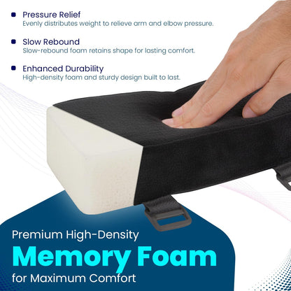 Arm Rest Cushion - Set of 2 Office Chair Arm Pads for Elbow Pain Relief - Computer Office Chair Arm Covers for Comfortable Desk Setup