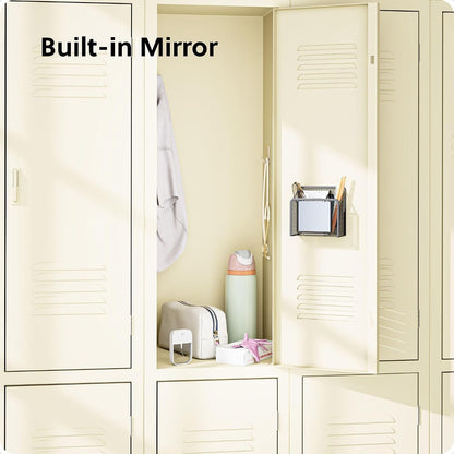 U Brands Magnetic Locker Cup with Mirror, Magnetic Pencil Holder, Purple