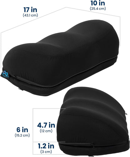 Everlasting Comfort Foot Rest for Under Desk at Work - Memory Foam Office Foot Stool & Under Desk Footrest Leg Elevation Pillow for Gaming & Home Office, Supports Posture