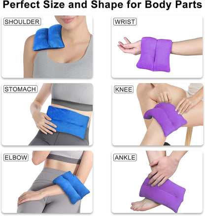 Atsuwell 6 x 11'' Microwave Heating Pad for Cramps & Joint Relief, Grey