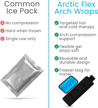 Arctic Flex Foot Ice Pack Wrap - Reusable Gel Cold Brace for Arch Pain