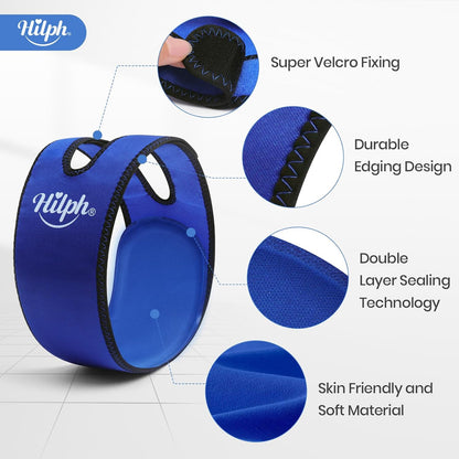 Hilph Jaw Ice Pack Wrap for Wisdom Teeth, TMJ, Large Coverage Therapy | Adjustable Face Ice Wrap with 2 Movable Gel Packs,Cold Therapy for Oral Surgery Recovery, X-shaped Straps for Secure Fit