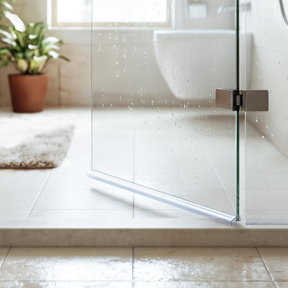 Delamu 3-Pack Shower Door Bottom Seal, 3/8''× 39'' Shower Door Sweep Strip | Shower Seal Strip for 3/8'' (10mm) Doors, Frameless Glass Shower Door Seal Strip Stop Shower Leaks and Create a Water Barrier