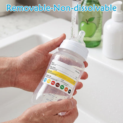 1500pcs Dissolvable Label 2x3in Food Rotation Stickers | 2×3" / 5×7.6cm, easy-to-read format Strong adhesive, sticks to plastic, glass & metal Perfect for restaurants, cafés, kitchen