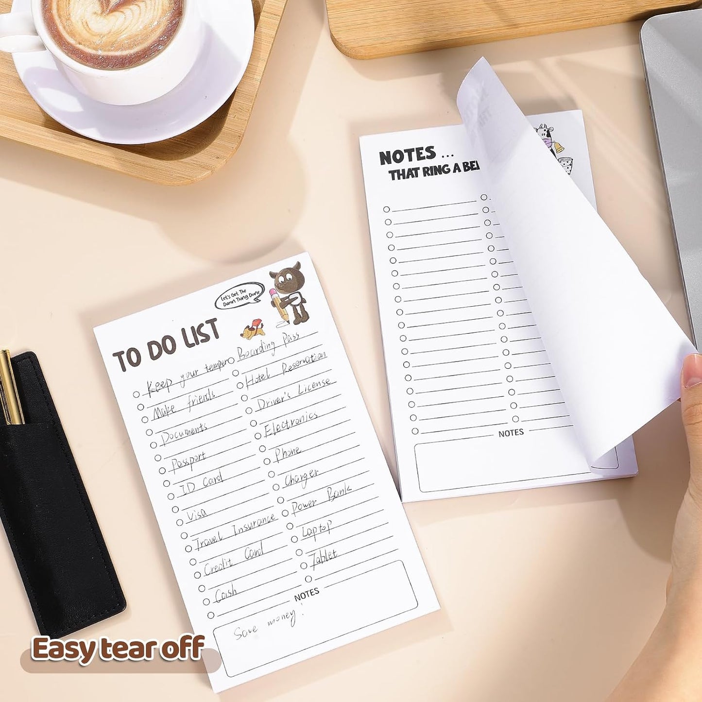 Thboxes 2 Pack Grocery List Magnet Pad for Fridge, 120 Sheets, Pen Holder | 4.5x7.5In Magnetic Grocery List Pad for Fridge, Full Back Shopping Checklist, Notepad for Kitchen, Home Office, Parents, Kids