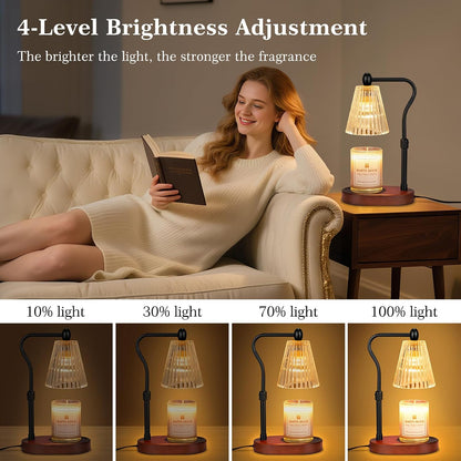Imenlox Candle Warmer Lamp, with Timer & Dimmer, Adjustable Height, Christmas Birthday Mothers Day Gifts for Women Mom Her, House Warming New Home Thanksgiving Décor (Amber)