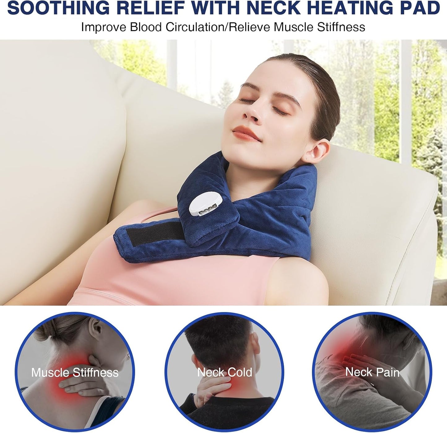 Foot Warmer, Electric Heating Pad for Foot&Ankle Pain Relie Fast Heating | Auto Shut Off Double Sided Heated Feet Warmer with Adjustable Temp for All Day Use to Relieve Achilles Tendonitis(1-Pack)