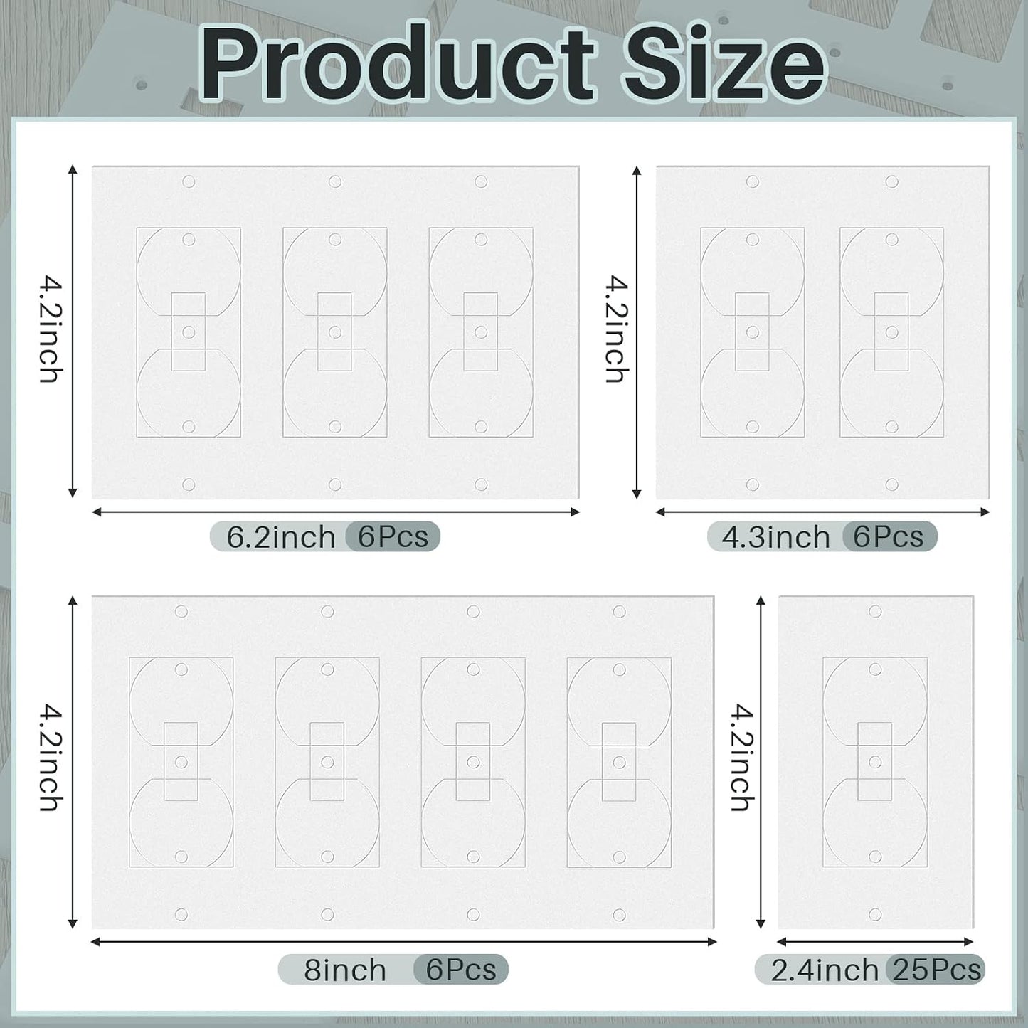 Tondiamo 74 Pcs Wall Plate Insulation and Draft Sealers Foam Insulation Pads Electrical Outlet Light Switch Covers Wall Gasket Without Adhesive