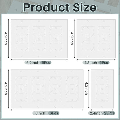 Tondiamo 74 Pcs Wall Plate Insulation and Draft Sealers Foam Insulation Pads Electrical Outlet Light Switch Covers Wall Gasket Without Adhesive