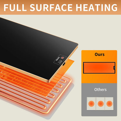 Electric Warming Tray,Extralong 47"x12",Tempered Glass Warming Mat for Food