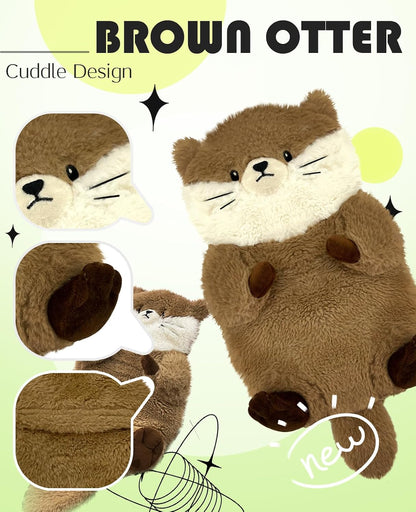 Otter Microwave Heating Pad for Cramps,Cute Stuffed Animal,Cozy Plush