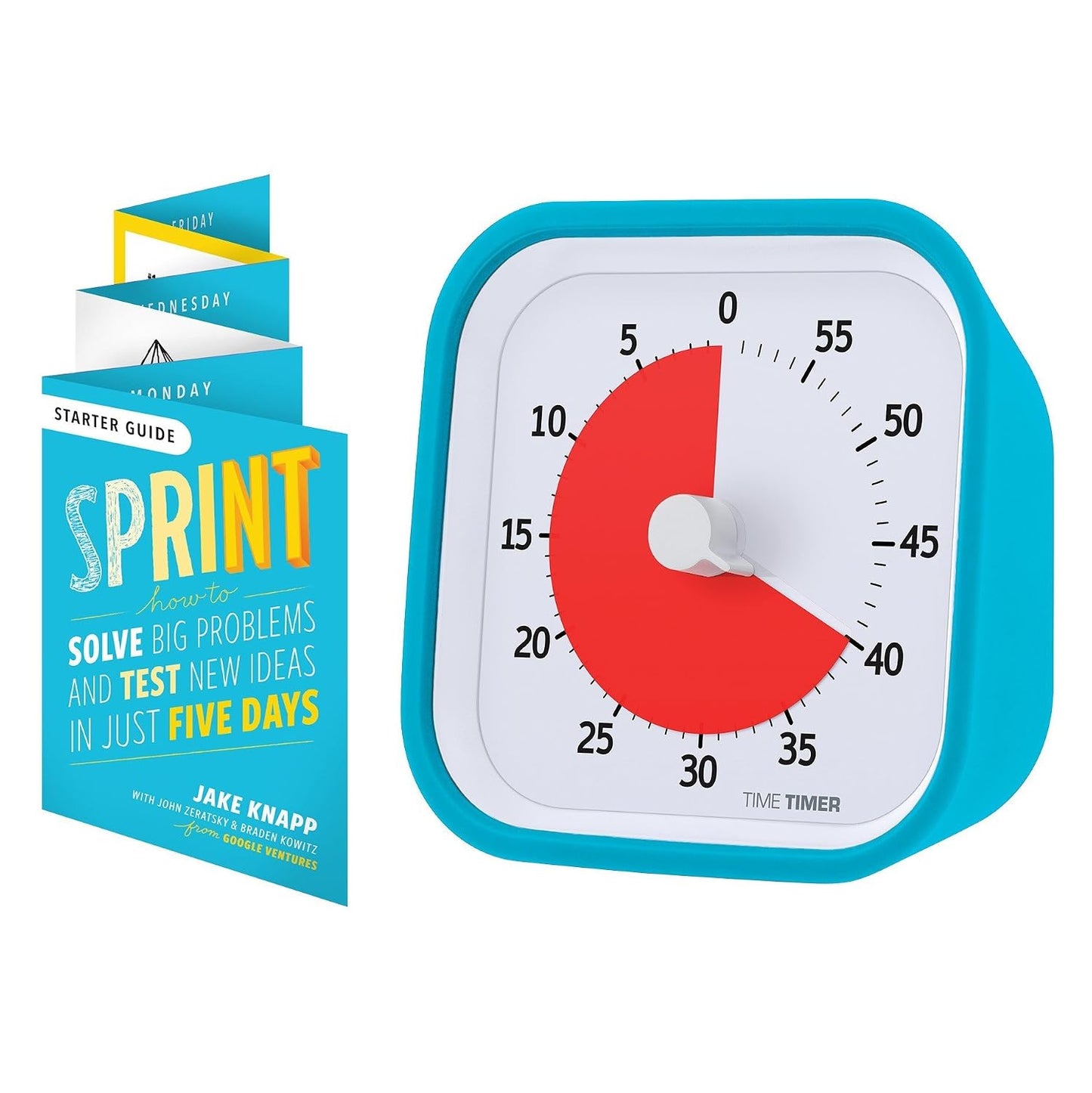 Time Timer MOD Sprint Edition — 60 Minute Visual Timer — for Kids Classroom Learning, Homeschool Tool, Teachers Desk Clock and Office Meetings (Sky Blue)