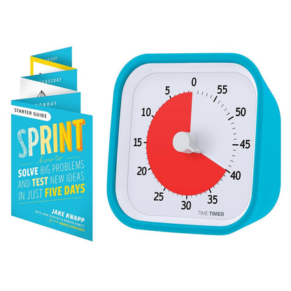 Time Timer MOD Sprint Edition — 60 Minute Visual Timer — for Kids Classroom Learning, Homeschool Tool, Teachers Desk Clock and Office Meetings (Sky Blue)