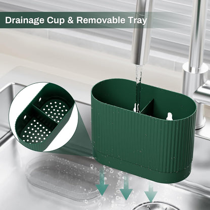 Large White Kids Toothbrush Holder for Bathroom with Drainage Tray 3 Slots | Cute Plastic Toddler Tooth Brush and Toothpaste Holder Organizer Caddy, White Bathroom Accessories Decor