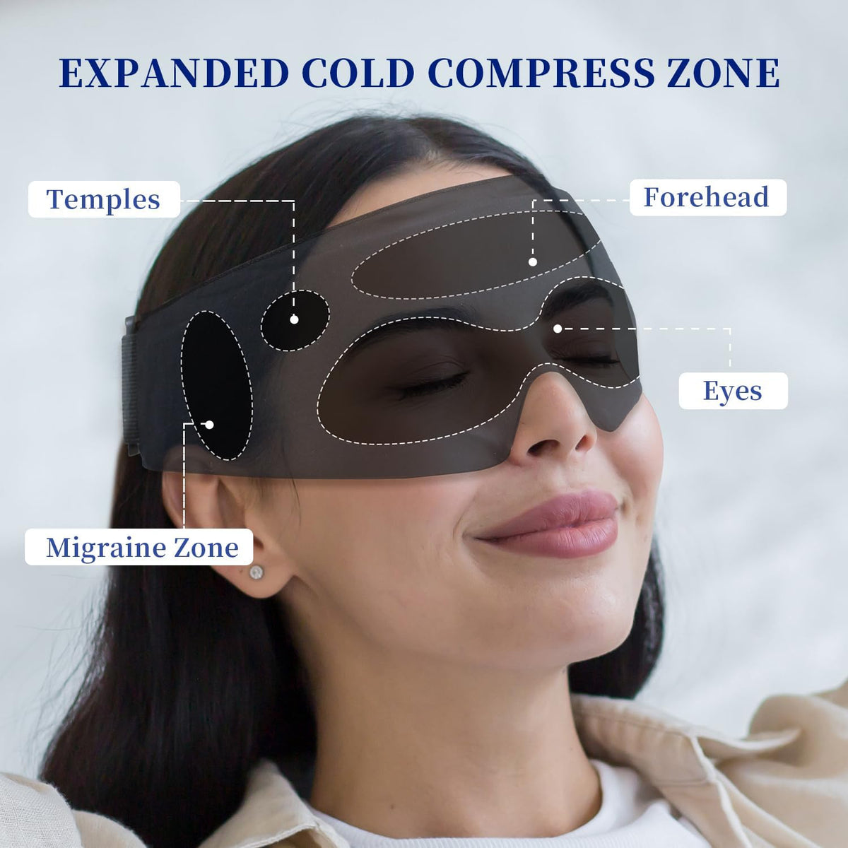 Cooling Eye Mask for Puffy Eyes, Gel Eye Mask, Reusable, Flexible