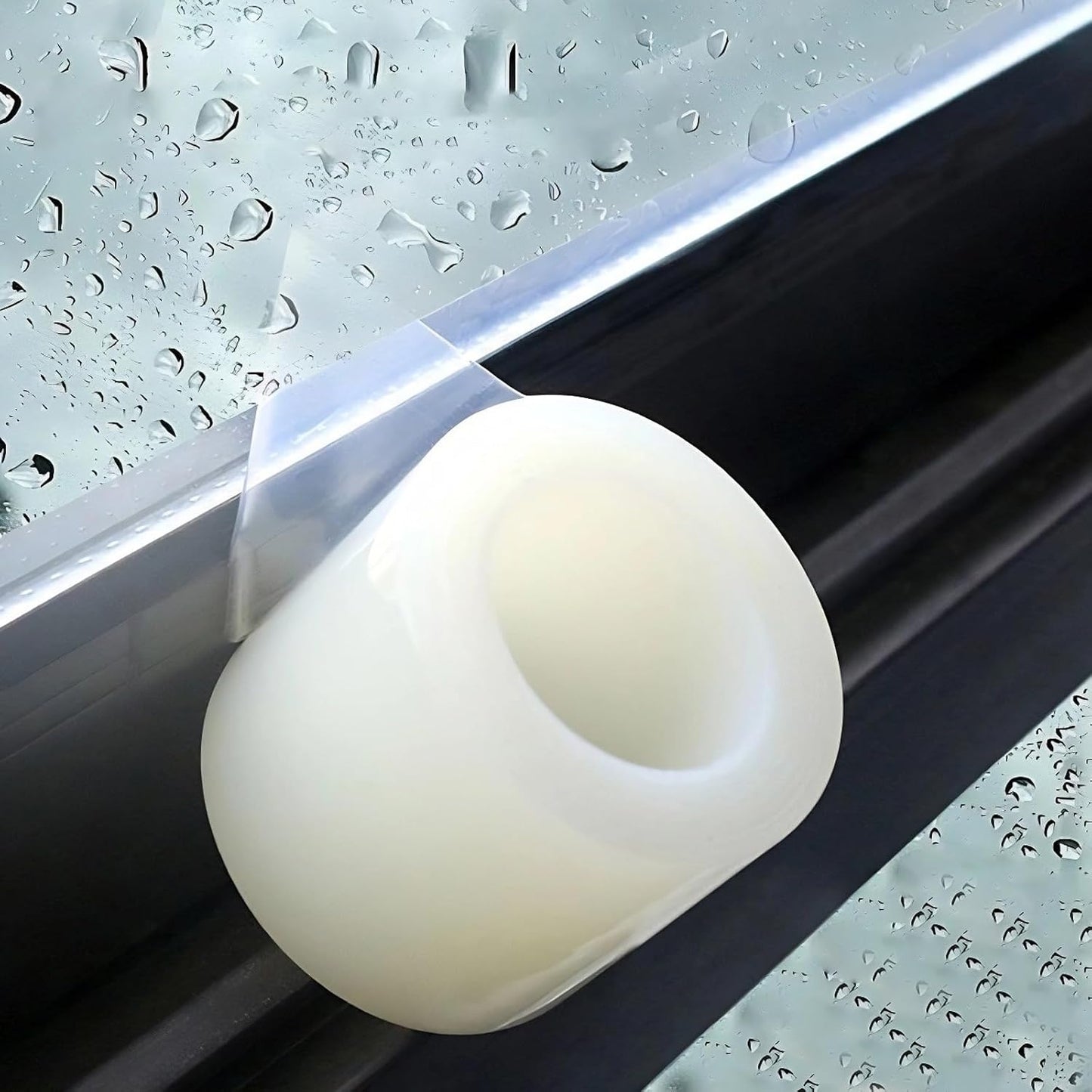 Window Weather Sealing Tape 2 Inch x 33 FT Weather Stripping Residue-Free Clear Window Draft Isolation Sealing Film Caulk Tape for Doors and Shower Glass Gaps Bathroom
