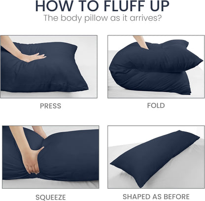 Utopia Bedding Full Body Pillow for Side Sleeper, White Long Pillow for Bed | Large Body pillows for Adults, Plush Support, Pregnancy Pillow Insert for sleeping, helps maintain body contour, 20x54 inches
