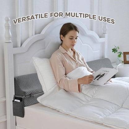 Bed Wedge Gap Filler Queen Size, Wedge Pillow for Headboard Gap, 60×10×6 in