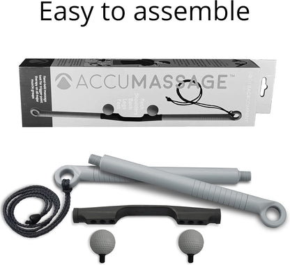 Body Back AccuMassage Tool - Neck Massager for Pain Relief Deep Tissue | FSA Eligible Dual Pressure Point Massage Tool, Easy Assembly Golf Ball, Shiatsu Neck Massager for Deep Tissue Pain Relief