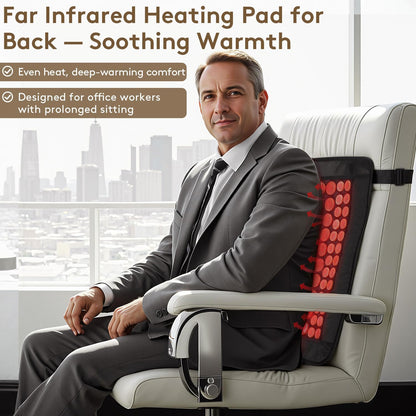 UTK Far Infrared Heating Pad for Back, Natural Jade & Tourmaline, 23.5x16"