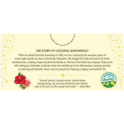 Celestial Seasonings Raspberry Zinger Herbal Tea, Caffeine Free, 20 Tea Bags Box