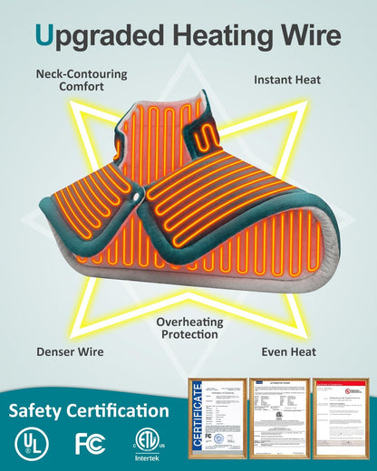 Heating Pad for Back & Period Cramps, Wrap Around Heating Pad for for Waist Stomach, Versatile Electric Heated Pad for Neck Shoulders Thigh Knee, Birthday Gifts for Women Men Mom Dad