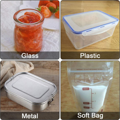 Wisdompro 320 Pcs Self Adhesive Removable Freezer Labels - 2x1.2 inch | Blank White Labels Stickers, Write-On, for Food Containers, Storage Bins, Spice Jars, Bottles, Organize Your Home & Kitchen