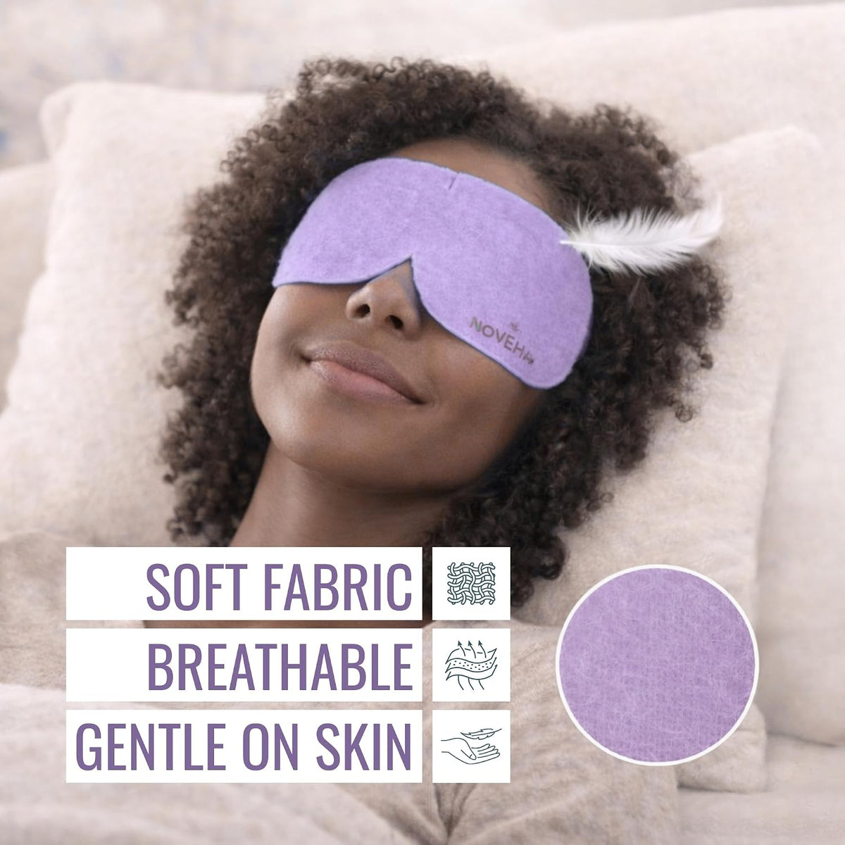 NOVEHA Lavender Self Heating Steam Eye Mask for Dry Eyes 30PCs Air-Activated Steam Eye Mask Warm Compress for Ease Daily Strain, Eye Relaxation, Travel & Spa Use, Soothing Moist Heat for Stressed Eyes