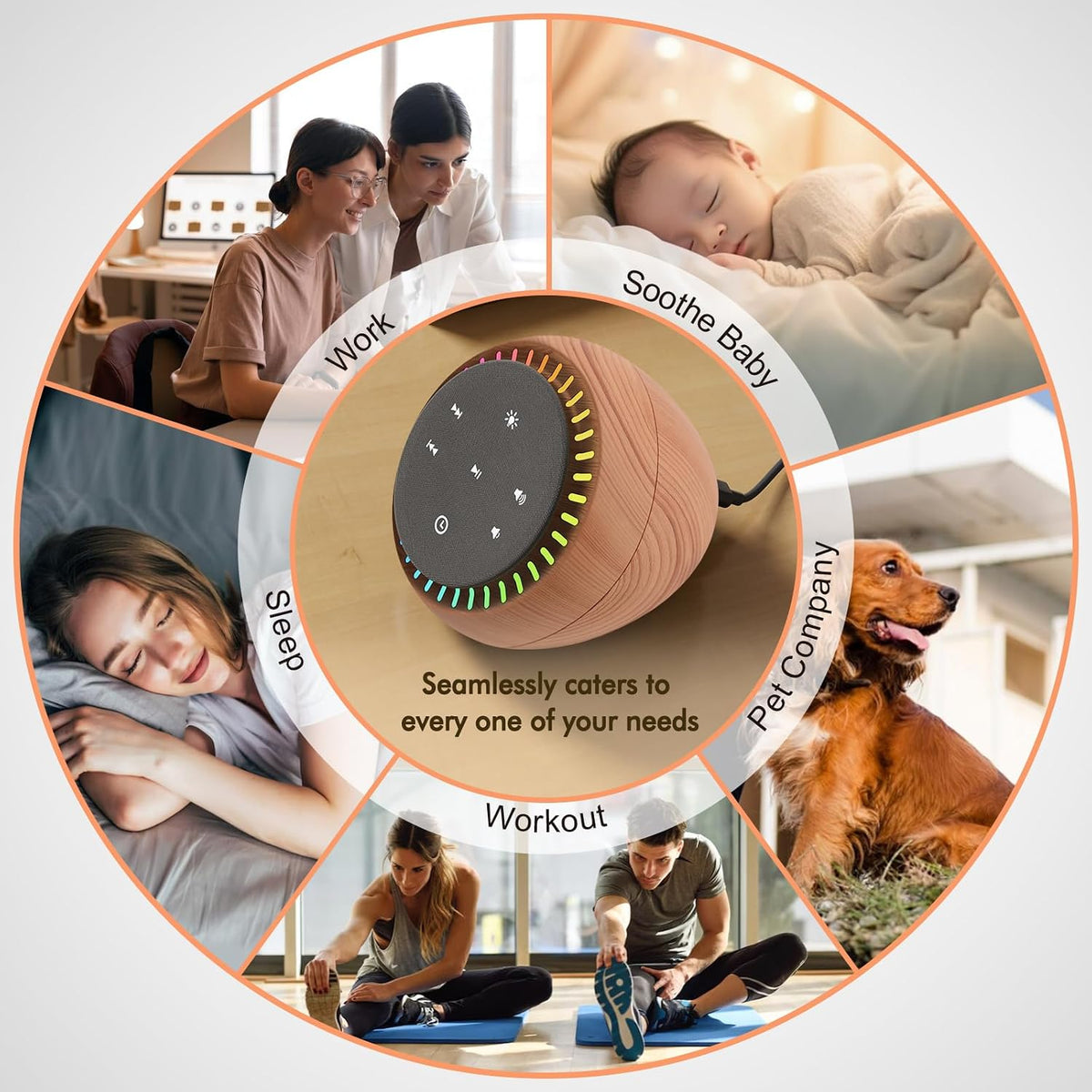 DreamSky Sound Machine for Sleep, White Noise for Sleeping Adults & Baby