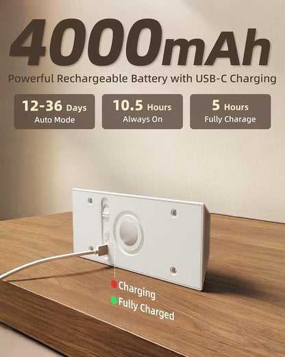 EZVALO Motion Sensor Wall Light with Remote Control, Rechargeable Wall Sconce, 3 Color Temps, Dimmable, Magnetic, LED Indoor Wireless Wall Lamp, 4000mAh, for Hallway, Stair, Entryway, Renters