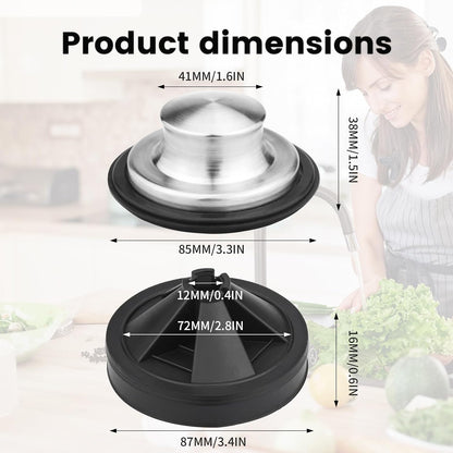 Garbage Disposal Splash Guard, 2 Pack Upgraded EPDM Rubber Drain Insert for InSinkErator Evolution Series 3 3/8" QCB-AM Sink Baffle Drain Cover Removable Quiet Collar EPDM Strainer Insert Parts