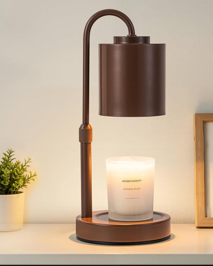 CASTLELIFE Dimmable Candle Warmer Lamp with Timer, Height Adjustable Candle Warmer for Jar Candles, Electric Wax Melt Warmer for Home Decor House Warming Gifts, Birthday Gifts for Women, Black Clear
