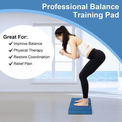 StrongTek Foam Balance Pad, High-Density TPE, 15.8 x 13 x 2 in, Non-Slip | Water-Resistant, Supportive Cushioning, Kneeling Support, Core Strength and Stability Training, Physical Therapy and Yoga