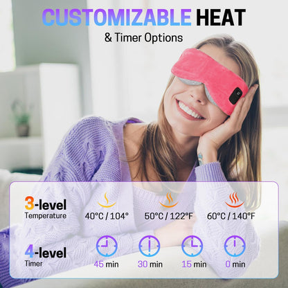 Aurya Heated Eye Mask for Dry Eyes, Cordless Warm Eye Mask, Relief Eye Irritated & Strained, Heated Mask for Blepharitis, Styes, Eye Relief, 8.85×3.35 in