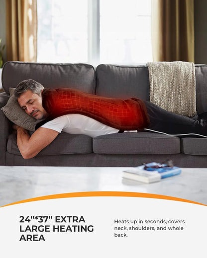 CooCoCo 24"x37" Heating Pad for Neck and Shoulders and Back Pain Relief