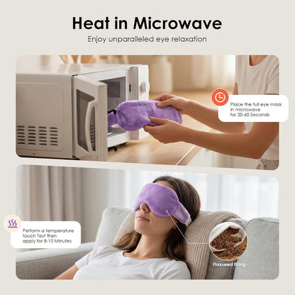 MORLIDEN Heated Eye Mask for Dry Eyes & Stye - Microwavable Warm Compress