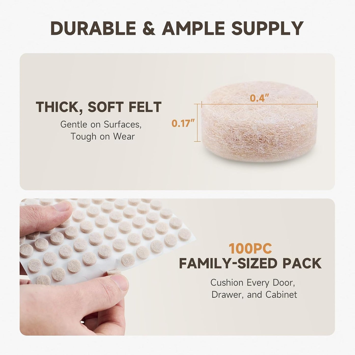 CO-Z Felt Furniture Sliders - 16 Pack with 8 Plastic & 8 Felt Sliders, 3 1/2" Reusable Furniture Sliders for Carpet Hardwood Floors, Heavy-Duty Furniture Gliders Movers, Moving Pads for Hard Surfaces