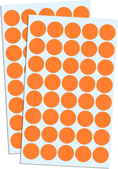2000 Pack, 3/4" Round Colored Dot Stickers Labels - 10 Colors