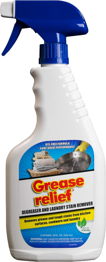 Degreaser and Laundry Stain Remover (18 Oz.) - Heavy Duty Kitchen Cleaner Spray/Non Toxic Formula/All Purpose Degreaser for Stove Top, Oven, Grill, Car, Soil & Cloth Stains (524919)